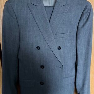 Calvin Klein Gray Double-Breasted Men's Suit